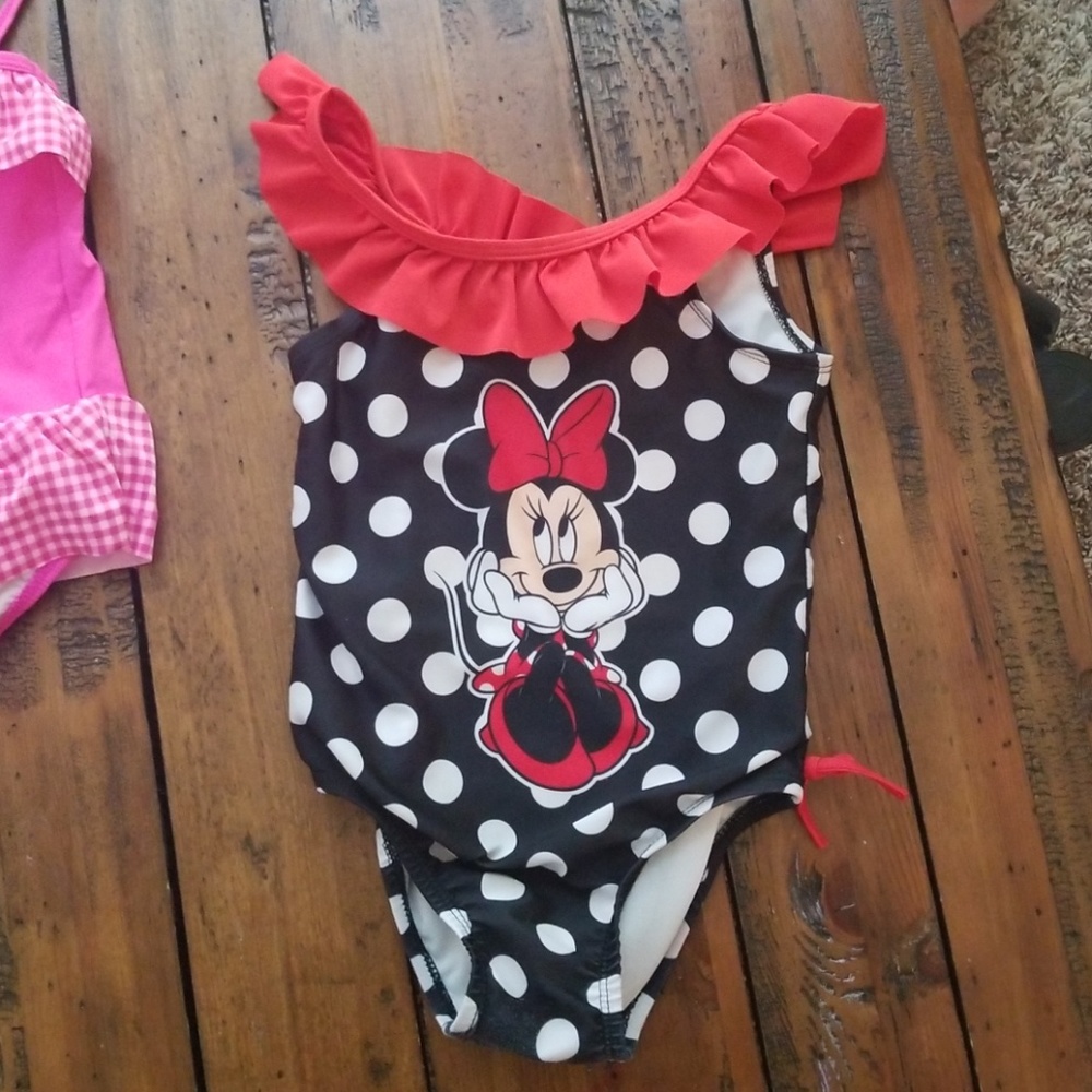 4T Girl Bathing Suits (Lot of 4) and 1 Swim Robe